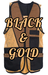 Tradition Skeet Vest Black & Gold Labelled