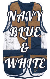 Tradition Skeet Vest Navy Blue & White Labelled