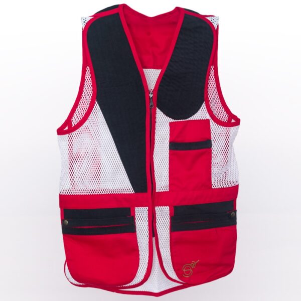 Tradition Skeet Vest in White and Red