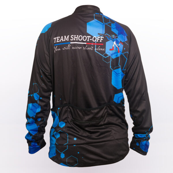 ShootWear Jersey Black and Blue Back