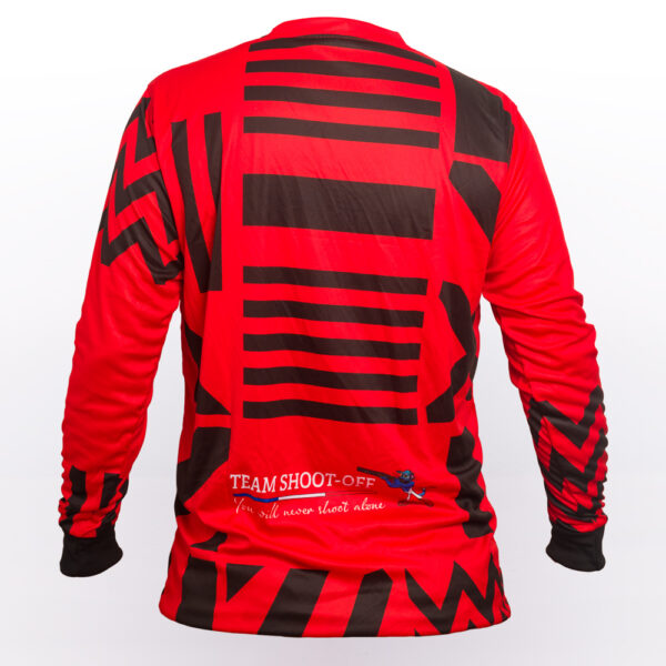 ShootWear T-Shirt in Red and Black Rear View