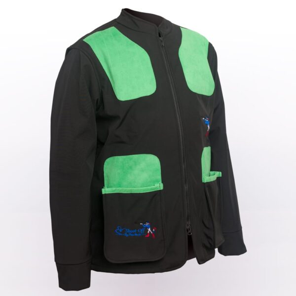 Shoot-Off Winter Jacket in Black and Green